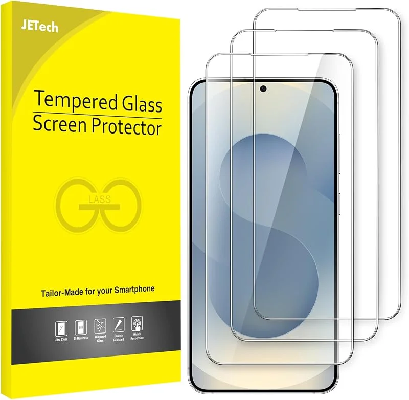 JETech Skärmskydd för Samsung Galaxy S25, 3-Pack — Laddning och kablar