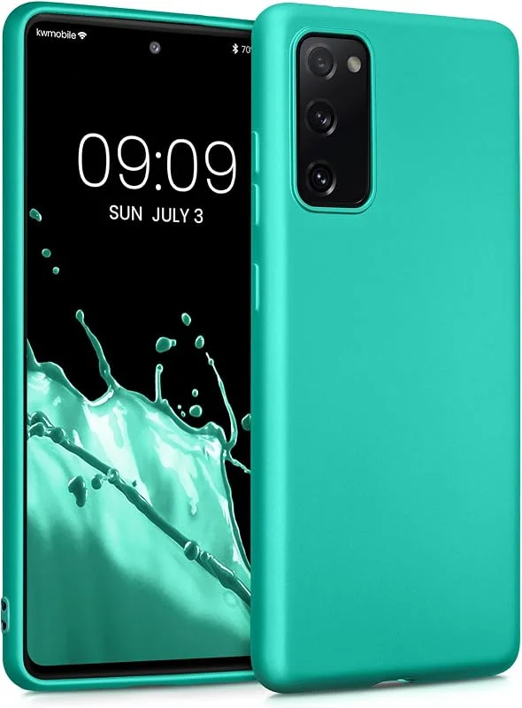 kwmobile Fodral kompatibelt med Samsung Galaxy S20 FE - mjukt TPU-telefonfodral - turkosblått — Mobil och surfplatta