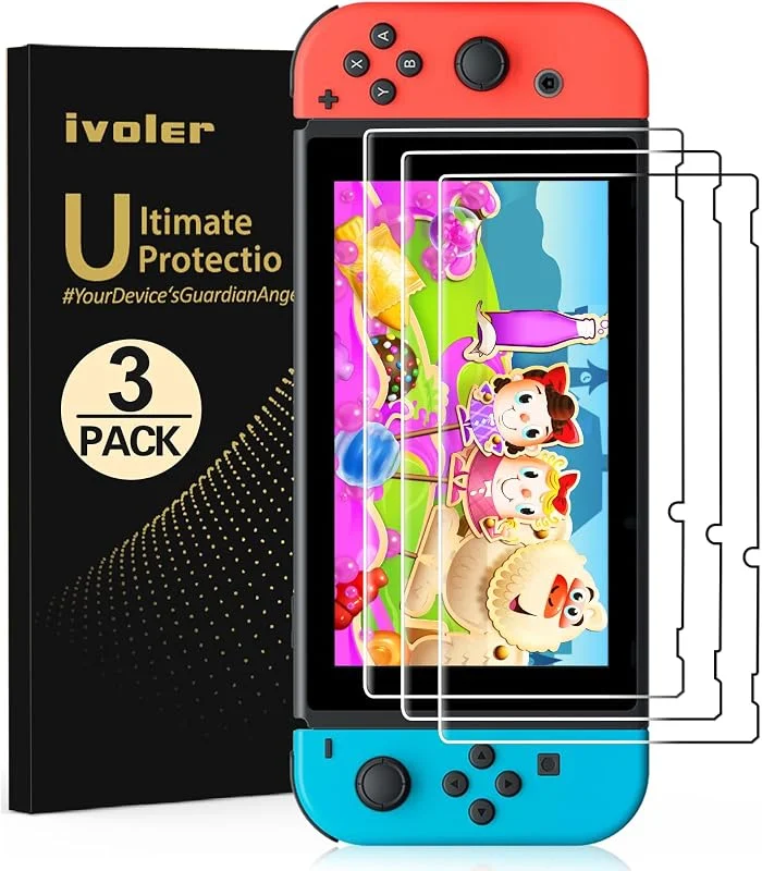 ivoler 3-pack skärmskydd för Nintendo Switch, härdat glas — Hudvård