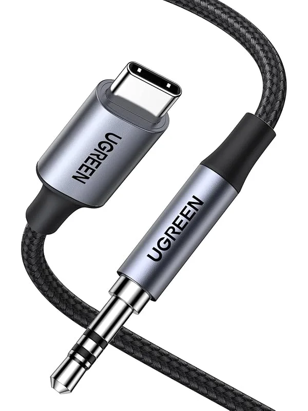 UGREEN USB C zu 3, 5 mm Jack Kabel DAC Stereo Bil Aux zu USB C Kabel (1M) — Mobil och surfplatta