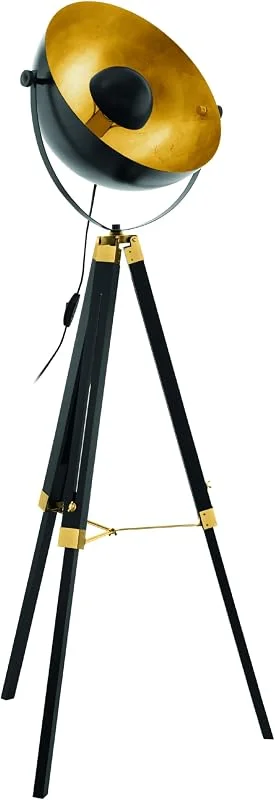 EGLO golvlampa COVALEDA, 1 ljuskälla golvlampa industriell, vintage — Smart belysning