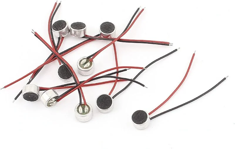 anskaffningskarta 10 st 6 mm x 3, 5 mm mini elektrisk mikrofon kondensor pickup w bly — Portabel digital och ljud
