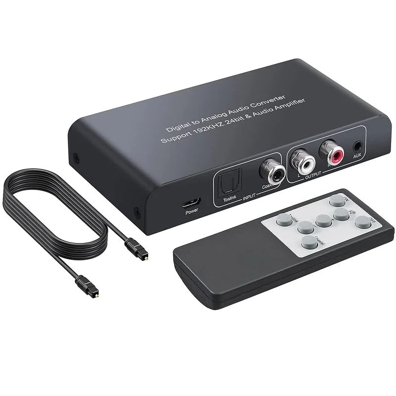 PROZOR DAC-omvandlare 192 kHz optisk och koaxial till RCA och 3, 5 mm — Hörlurar och ljud