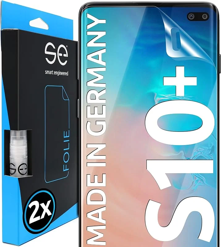 2 x 3D Skärmskydd för Samsung Galaxy S10 Plus [smart engineered] - Skyddsfilm, transparente displayskydd, skyddsfall vänliga, perfekta utskärningar, fodralvänligt — Mobil och surfplatta
