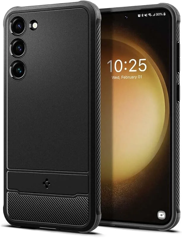Spigen Rugged Armor Case Kompatibel med Samsung Galaxy S23 Skal Fodral -Matte Black — Mobil och surfplatta