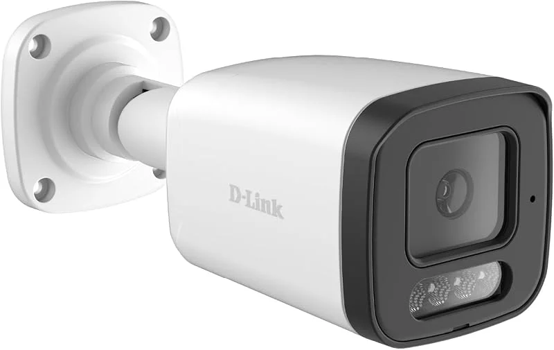 D-Link BCB-P01 2MP utomhuskamera, H.265 1080p IP CCTV säkerhetskamera med mänsklig detektion, inbyggd mikrofon, smart IR 30 m, microSD upp till 1 TB, IP66 väderbeständig, PoE, 12 V — Smarta hem