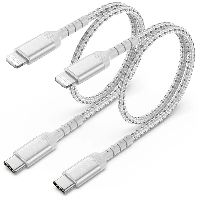 ULIFTUS Kort USB C Lightning-kabel, MFi-certifierad, 50 cm, laddningskabel för iPhone, USB C, nylon Power Delivery Lightning-kabel USB C för 14, 14 Pro Max, 13, 13 Pro, 12, 12 Pro Max, 11 Pro, X, XS, XR — Mobil och surfplatta
