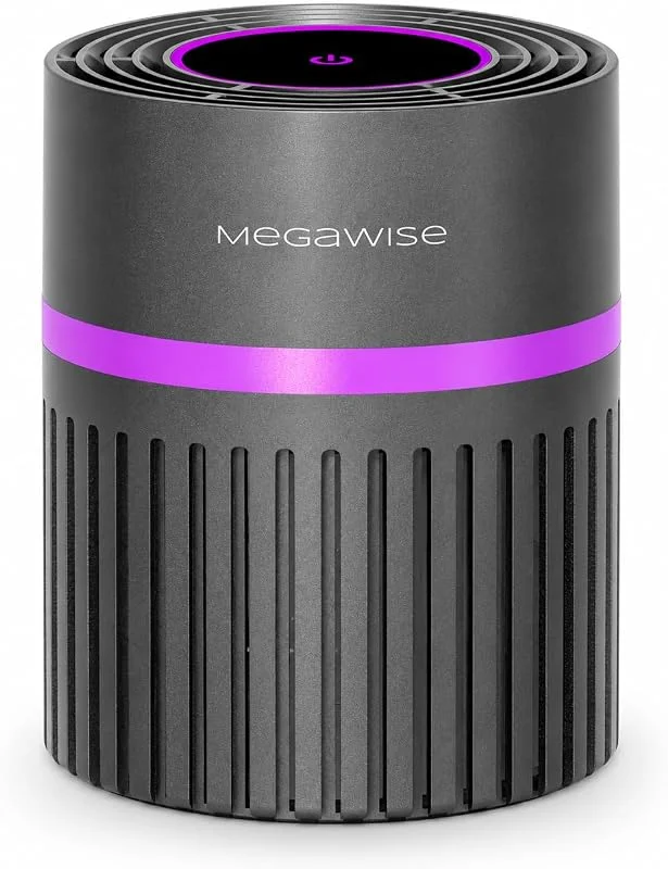 MEGAWISE H13 True HEPA Air Purifier Filter w. Activated Charcoal Layer for Home Bedroom Small Room Office, help to purify for Smoke, Dust, Pet Dander, Ozone Free, Fully Certified — Hushållselektronik