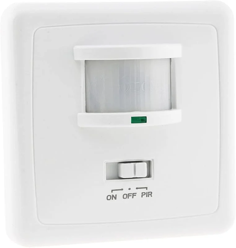 ChiliTec Rörelsedetektor 160° detektion infälld installation 9 m räckvidd LED lämplig 3-tråds infraröd sensor UP-montering I parallell krets I vit — Smarta hem