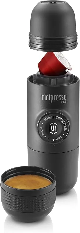 WACACO Minipresso NS Kaffebryggare, Manuellt Bärbar Espressomaskin, Kompatibel med NS-kapslar (Nespresso Original-kapslar och Kompatibla Enheter) — Kök & Hushåll
