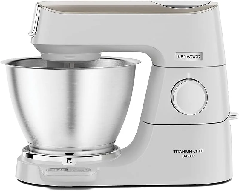 Kenwood Titanium Chef Baker KVC65.001WH, matberedare med integrerad våg, 1 200 watt, inkl. 3-delad konserveringssats, spatel och stänkskydd, vit — Kök & Hushåll