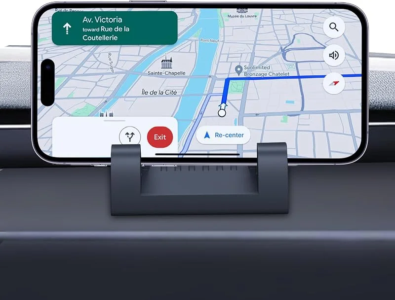 HUD Telefonhållare för Tesla Model Y 2025-2026 Juniper och Model 3 2024-2026 Silikon telefonhållare för iPhone, Samsung, Android-telefoner och mycket mer — Mobil och surfplatta