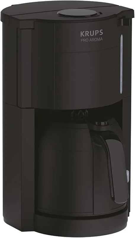 Krups Pro Aroma KM303810, kaffebryggare med 1 liters kapacitet, med termosflaska, 800 watt, för 10–15 koppar kaffe, svart — Kök & Hushåll