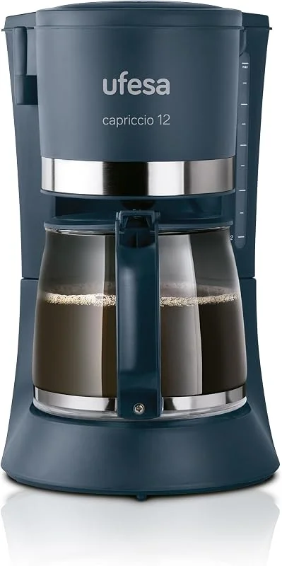 Ufesa CG7124 Capriccio 12 filter kaffebryggare, 680, glas, 1, 2 liter, blå, 680 watt — Kök & Hushåll