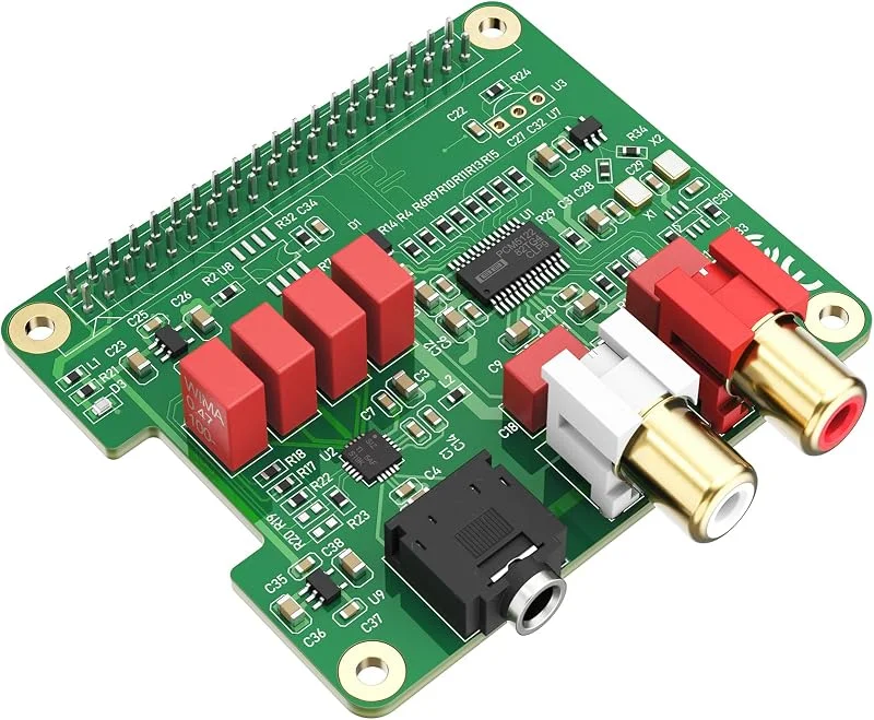 InnoMaker HiFi DAC HAT för Raspberry Pi 5, 4, 3B+, Zero, PCM5122 384kHz, 32bit DAC Ljudkort Expansionskort, Dubbla Oscillatorer & DOP, RCA, 3.5mm-utgång, 112dB SNR — Hörlurar och ljud
