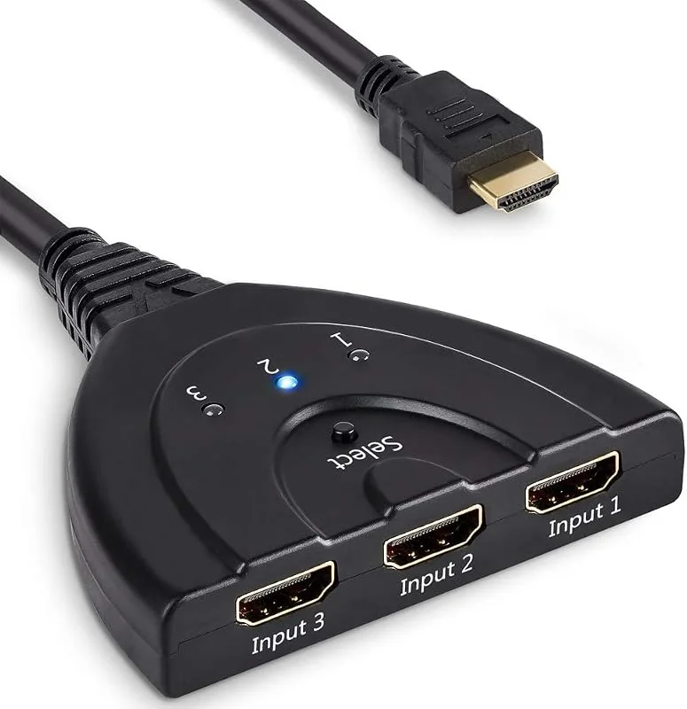 MMOBIEL HDMI Splitter - HDMI Switch 3 i 1 utgång Kompatibel med Apple TV, Switch, PS4, X -Box, HDTV, Laptop, PC, Game Console och mer - Distributör, Pigtail Cable - 50cm — TV och streaming