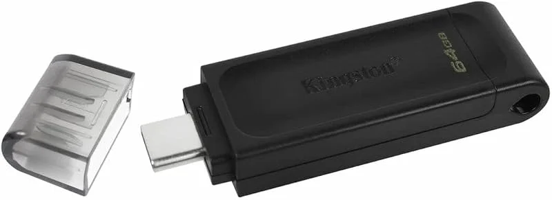 Kingston DataTraveler 70 - DT70, 64 GB USB-C Flash-enhet Svart — Datortillbehör