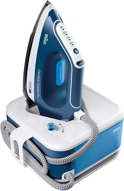 Braun CareStyle Compact Pro IS 2565 BL Ångstrykjärn med FreeGlide 3D-stryksula, vertikal ånga, 2400 W, pumptryck 6, 5 bar, ångpuff 430 g, min, stor 1, 5 l vattentank, blå — Hushållselektronik