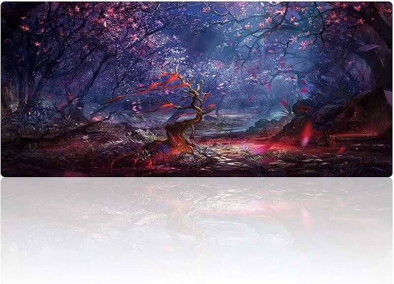 Cmhoo XXL professionell stor musmatta och datorspel musmatta (90 x 40 skog) — Datortillbehör