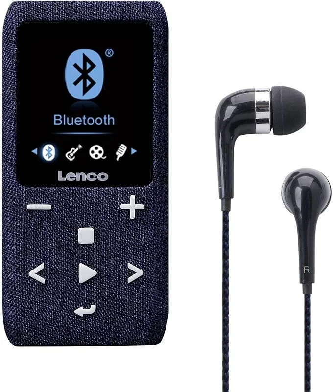 Lenco Xemio-861 Bluetooth-MP3-spelare, 8 GB Micro SD-kort, Bluetooth, FM-radio, röstmemo, 1, 8 tum TFT-skärm, e-bokläsfunktion, minne upp till 64 GB, blå — Portabel digital och ljud
