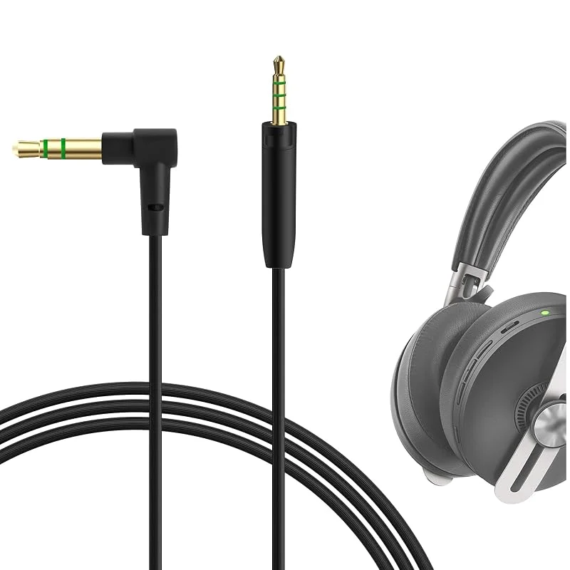 Geekria ljudkabel kompatibel med Sennheiser Momentum 4, 3, 2, HD1 On-Ear, HD 458BT, HD4.50SE, HD4.50, HD350BT – 3, 5 mm till 2, 5 mm (ersättningskabel) (4 ft, 1, 2 m) — Hörlurar och ljud