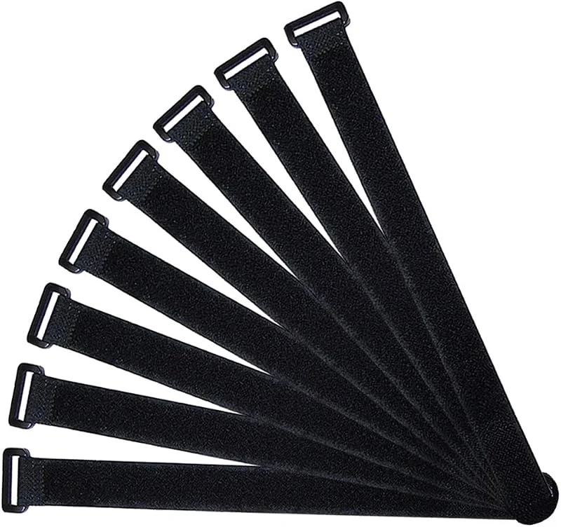20 Stycken 40 X 2 cm Nylon Kabelband, Återanvändbara Kabelremmar, Justerbara Kardborreband Buntband, Multifunktionell Kabelorganisatör (Svart) — Laddning och kablar