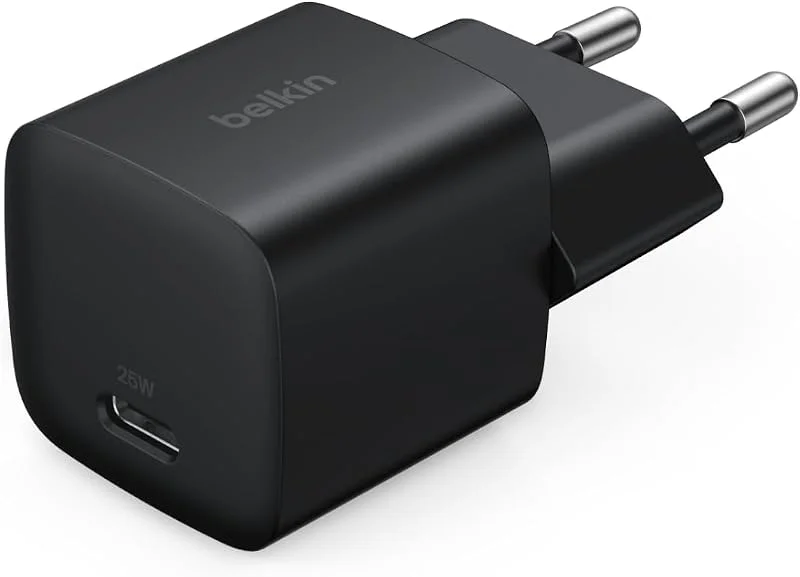 Belkin USB-C laddare 25 W - telefonladdare med USB-C PD 3.0 snabbladdning med PPS för Apple iPhone 16, Plus, Pro, Pro Max, iPad, Samsung Galaxy S25, Pixel 9, Nintendo Switch, m.fl. - Svart — Mobil och surfplatta