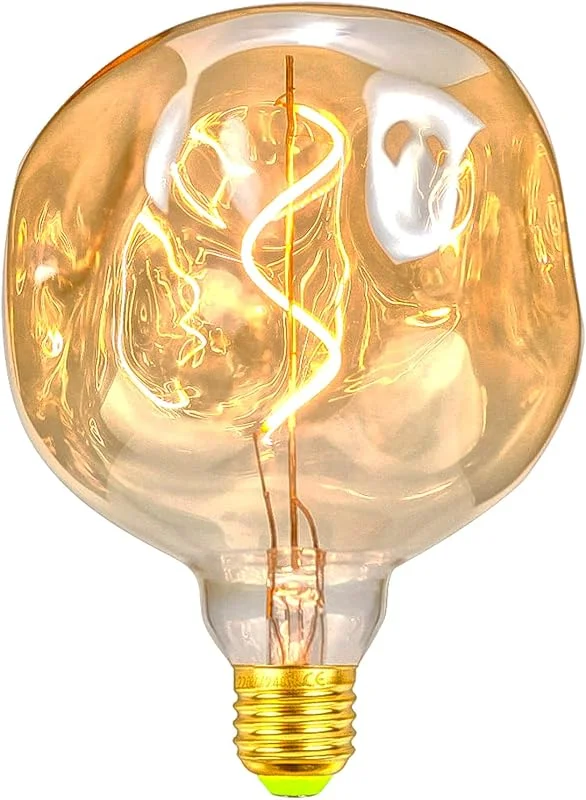 Vintage LED-lampor 4 W dimbar oregelbunden formad 220, 240 V Edison-skruv E27 bas speciell dekorativ antik glödlampa (sten) — Smart belysning
