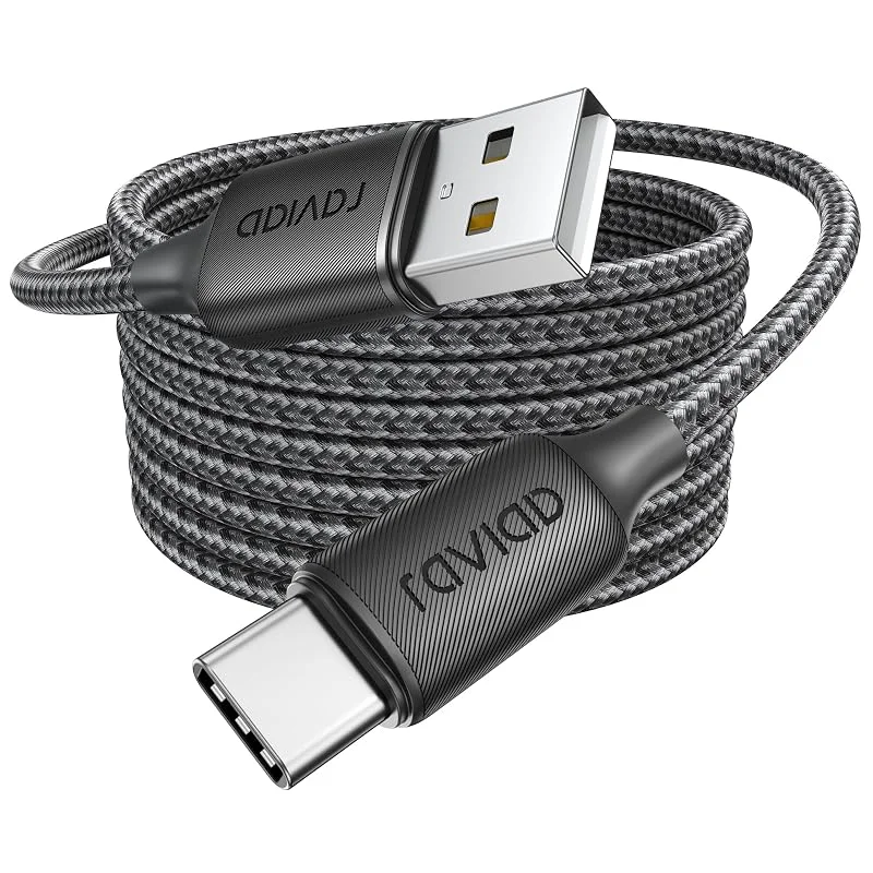 RAVIAD USB C-kabel [3 m] lång snabbladdningskabel 3, 1 A USB C — Mobil och surfplatta
