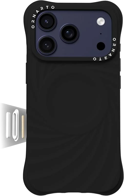 ORNARTO Vortuxe för iPhone 17 Pro Max fodral, kompatibel med Magnetisk svart — Mobil och surfplatta