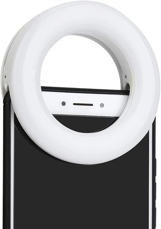 Zunate Bärbar Selfie Ring Light, 40 LED Ring Ficklampa Fyll 3200K-6500K för Mobiltelefon Makeup Concert — Mobil och surfplatta
