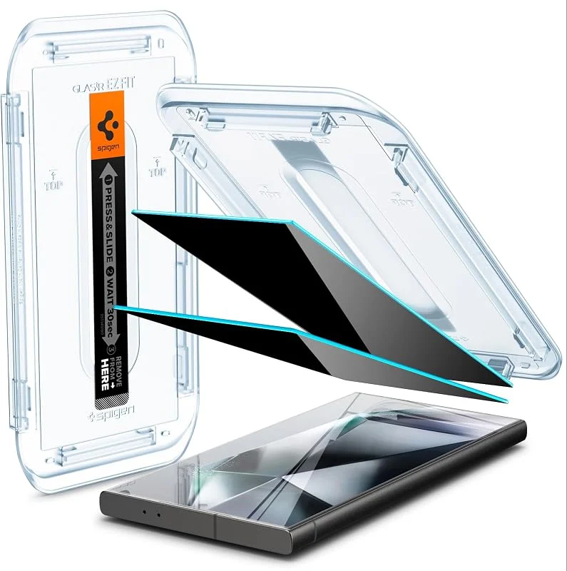Spigen EZ Fit Privacy Härdat Glas [2P] för Samsung Galaxy S24 Ultra — Mobil och surfplatta