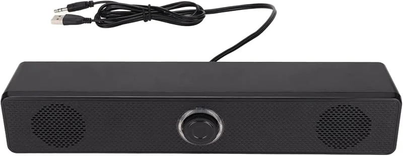 Datorhögtalare, 350T Computer Soundbar-högtalare 3, 5 Mm Ingång USB-driven Trådbunden Dator Soundbar med Volymkontroll för Stationär PC Bärbar Surfplatta — Hörlurar och ljud