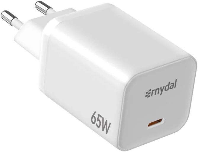 65W USB-C-laddare, USB-C Fast Charger PD 3.0 och 4.0 GaN, kompatibel med iPhone, iPad, Samsung Galaxy (65W vit) — Mobil och surfplatta