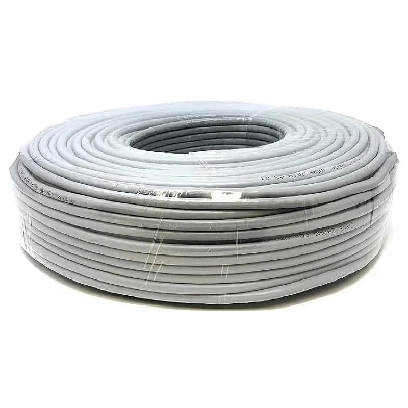 100m Ethernet-Nätverkskabel, Installationskabel datakabel, CAT6, AWG24, CCA, UTP, Gigabit, 1000 Mbps, Grå — Laddning och kablar