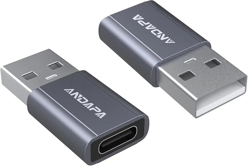 ANDAPA [4-pack]USB C till USB-adapter för i-Phone 12, 13, 14, 15, 16 17 Mini, Pro, Max, AirPods, iPad Pro, Samsung Galaxy Note 10, 20, 21, S21 Plus, Google Pixel — Laddning och kablar