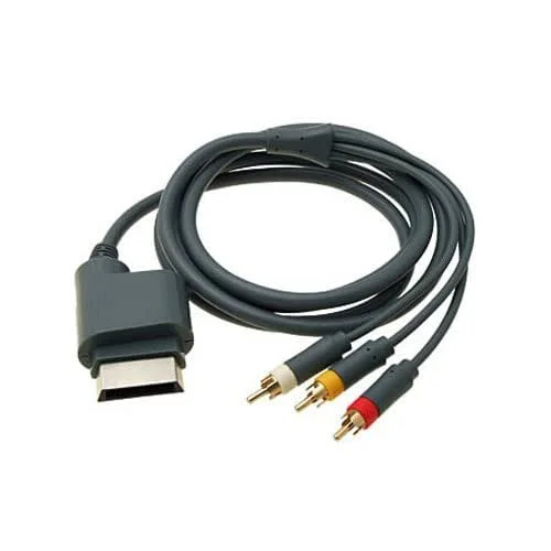 OSTENT RCA AV Audio Video Optisk kabel kompatibel med Microsoft Xbox 360-konsoler, videospel — TV och streaming