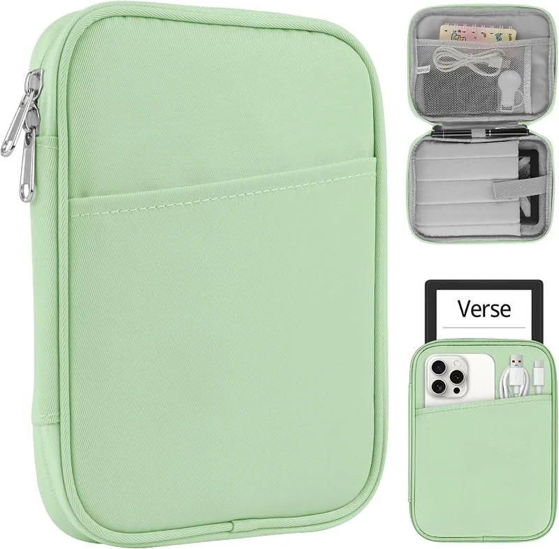 HoYiXi Universellt fodral för 7–8 tums surfplatta Fire HD 8, Fire HD 8 Plus, kompatibel iPad Mini (6:e generationen) 8, 3 tum 2021, iPad Mini 5, 4, 3, 2, 1, Tab A8, 7-8 tum Android surfplattefodral – grön — Mobil och surfplatta