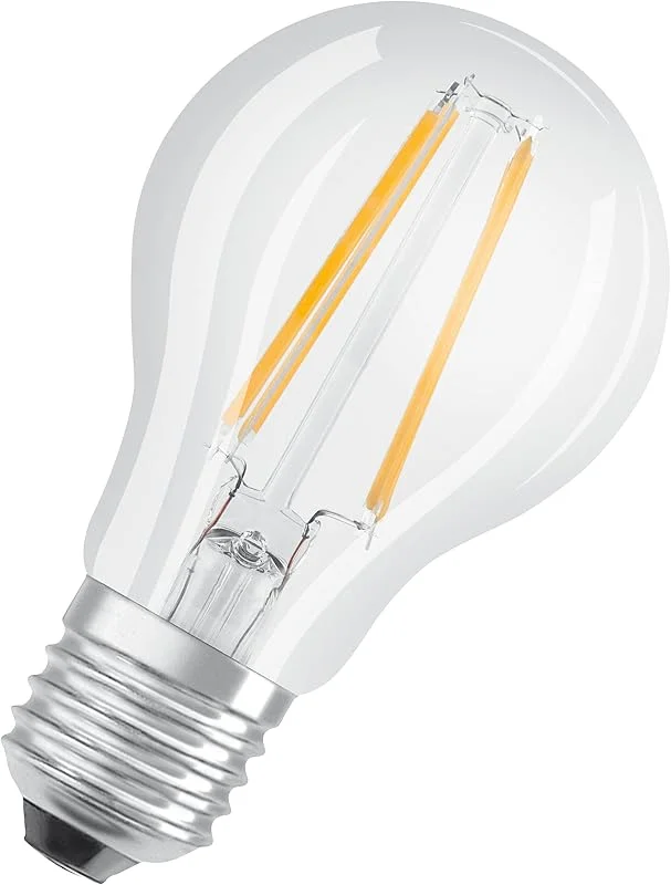 OSRAM STAR+ dimbar glödtråd LED-lampa med E27-sockel, varmvit (2700K), 7 W, 3 stegs dimbar med klick, klassisk glödlampsform, ersättning för 60 W-glödlampa, klar, LED THREE STEP DIM CLASSIC A — Smart belysning