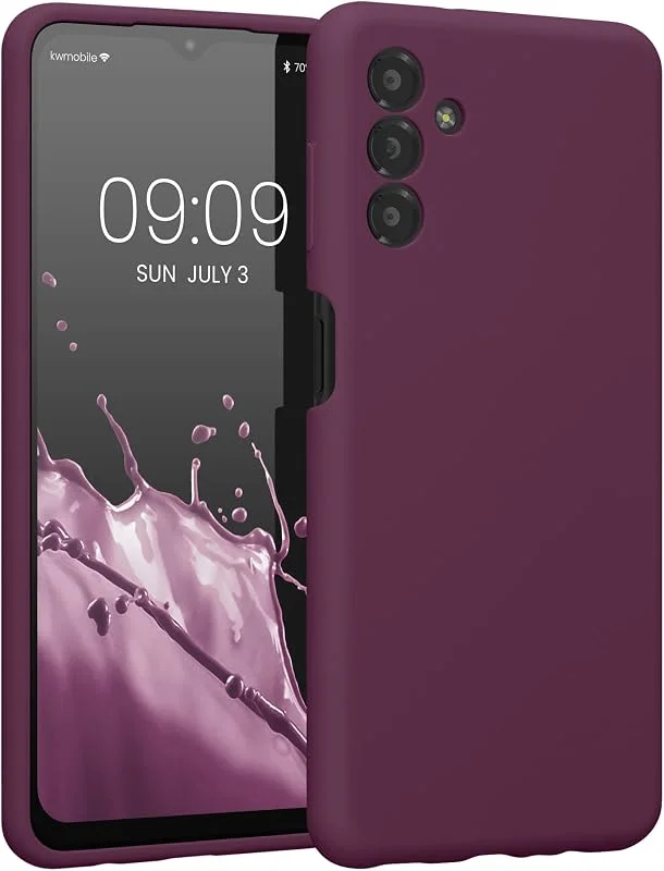 kwmobile TPU silikonfodral kompatibel med Samsung Galaxy A13 5G - Smal telefonfodral med mjuk touchfinish - Bordeaux Violett — Mobil och surfplatta