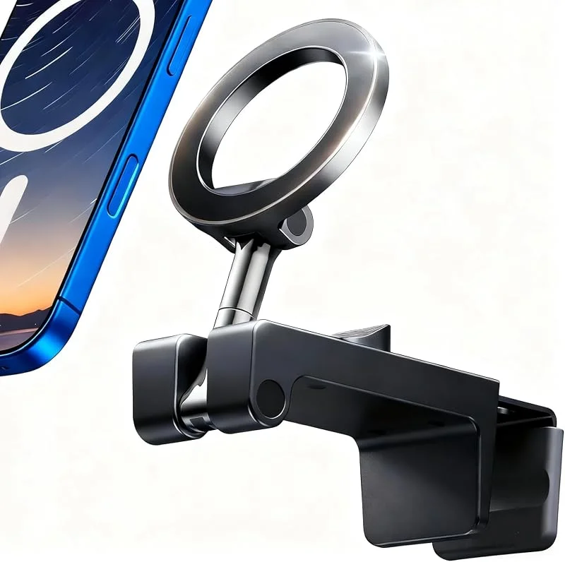 Magnetisk telefonhållare, bärbar universell hopfällbar roterande resetillbehör, magnetisk legering telefonhållare, lämplig för direktströmning och fotografering. — Mobil och surfplatta