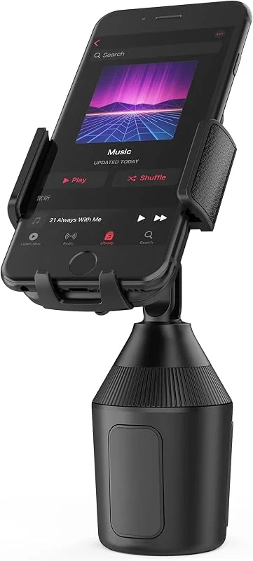 SEEKONE Universal Biltelefonhållare Kopphållare Mobiltelefonfäste med Tre Sidor och En beröring Design Kompatibel med Alla Smarta Telefoner — Mobil och surfplatta