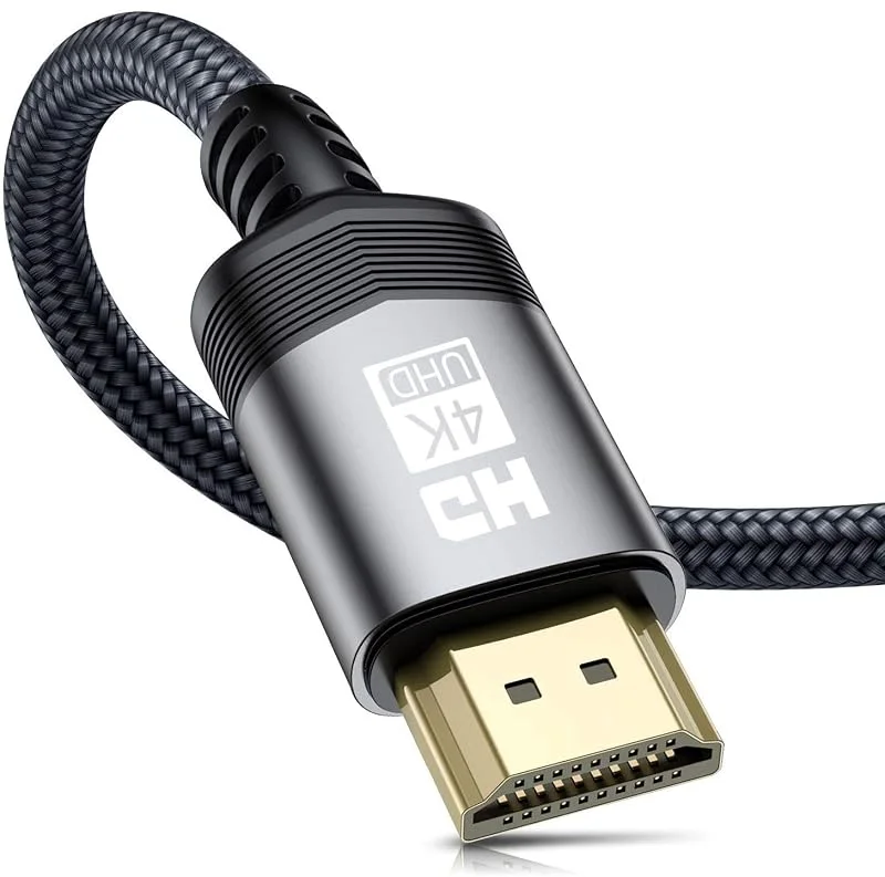 4K HDMI Kabel 0.5m, HDMI 2.0-kabel med höghastighets 4K@60Hz 18Gbps flätad nylonkabel, guldpläterade kontakter med Ethernet ljudreturkanal, kompatibel med video UHD 2160p, HD 1082p, Xbox — TV och streaming