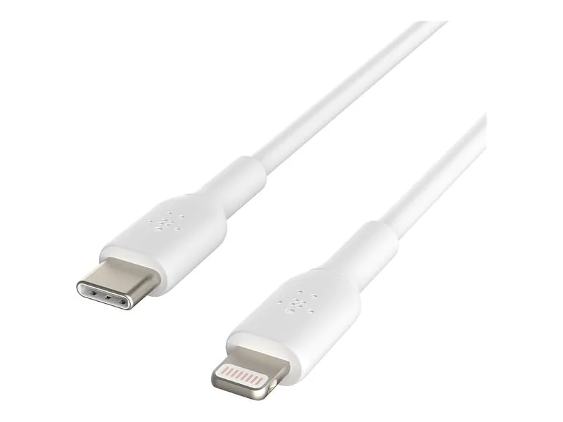 Belkin USB-C-, Lightning-Kabel (iPhone-Kabel zum Schnellladen für iPhone 13, 13 Pro, 13 Pro Max, 13 mini und ältere Modelle) Boost Charge MFi-zertifiziertes iPhone USB-C-Kabel (Weiß, 1 m) — Mobil och surfplatta