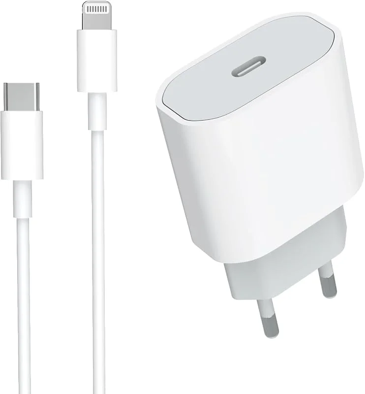 20W USB C Laddare met USB C till Lightning Kabel 1m för iPhone 14, 13, 12, 11 — Mobil och surfplatta