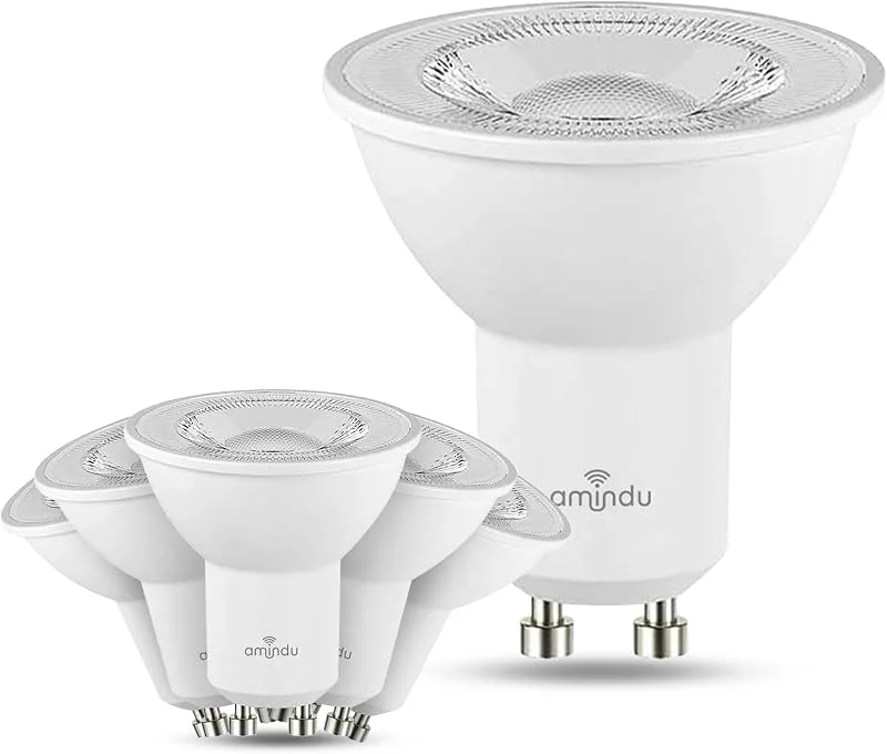 LED-lampa GU10 4W ersätter 50W varmvit 2700K – inte dimbar – 6-pack – effektiv strålkastare GU10 – hållbar, energieffektiv och behagligt tyst — Smart belysning