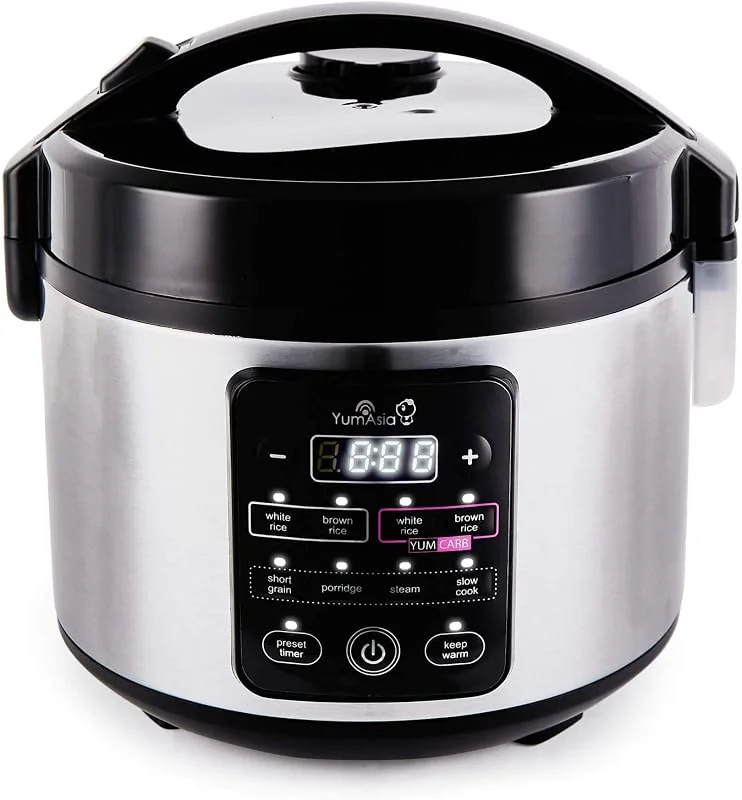 Yum Asia Kumo YumCarb riskokare med keramisk skål och avancerad Fuzzy Logic, (5, 5 kopp, 1 liter), 5 riskomatlagningsfunktioner, 3 multicooker-funktioner, 220–240V — Kök & Hushåll