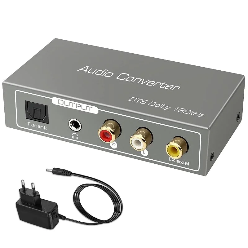 HDMI ARC Audio Extractor, 192kHz DAC Converter Adapter Digital HDMI Audio zu Anolog Optisk TOSLINK SPDIF Koaxial och Analog 3, 5 mm L, R Stereo ARC Audio Konverter — Hörlurar och ljud