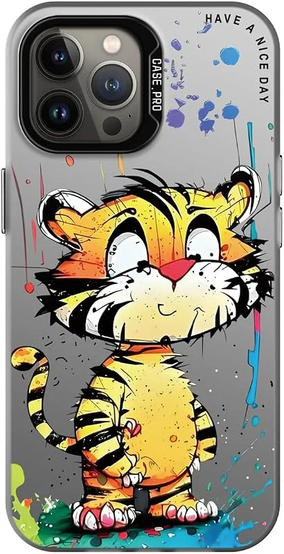 YUXING fodral för OnePlus 15 med blomma djur graffiti konst mönster design svart bakskydd smal tunn stötsäker stötfångare skyddande fodral, tiger — Mobil och surfplatta